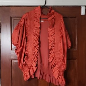 Orange Satin Bolero jacket